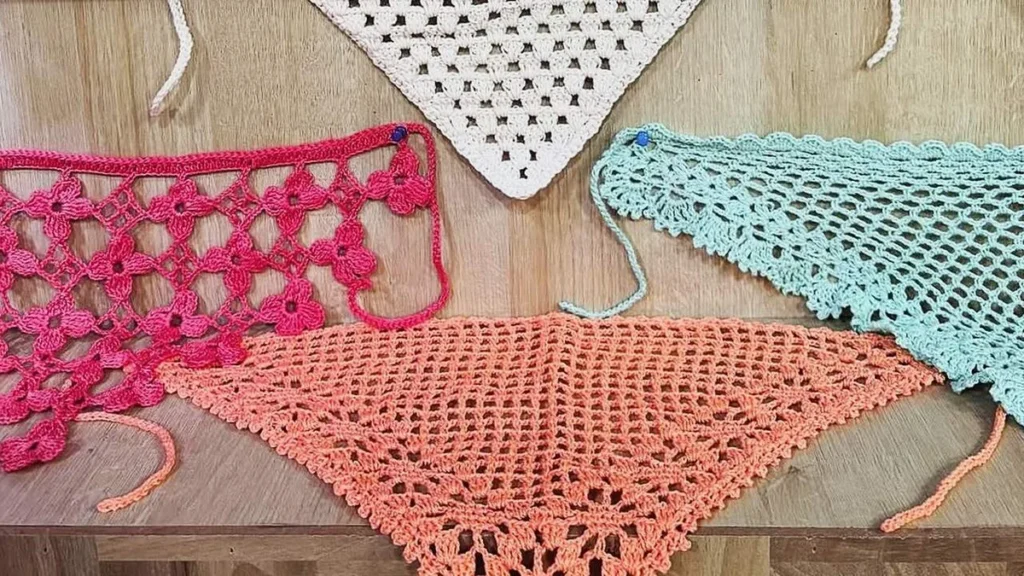 Imagem bandana em trico faca voce mesmo do artigo Bandana de Crochê Simples – Faça Você Mesmo
