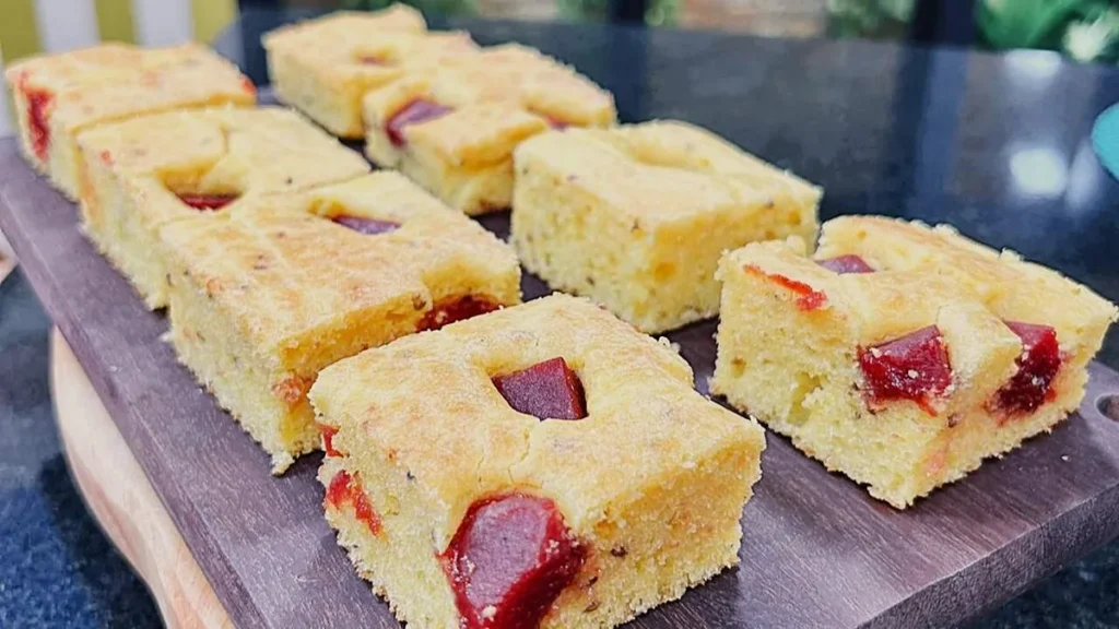 Imagem bolo de fuba sabor de vida do artigo Bolo de Fubá com Goiabada - Sabor de Vida