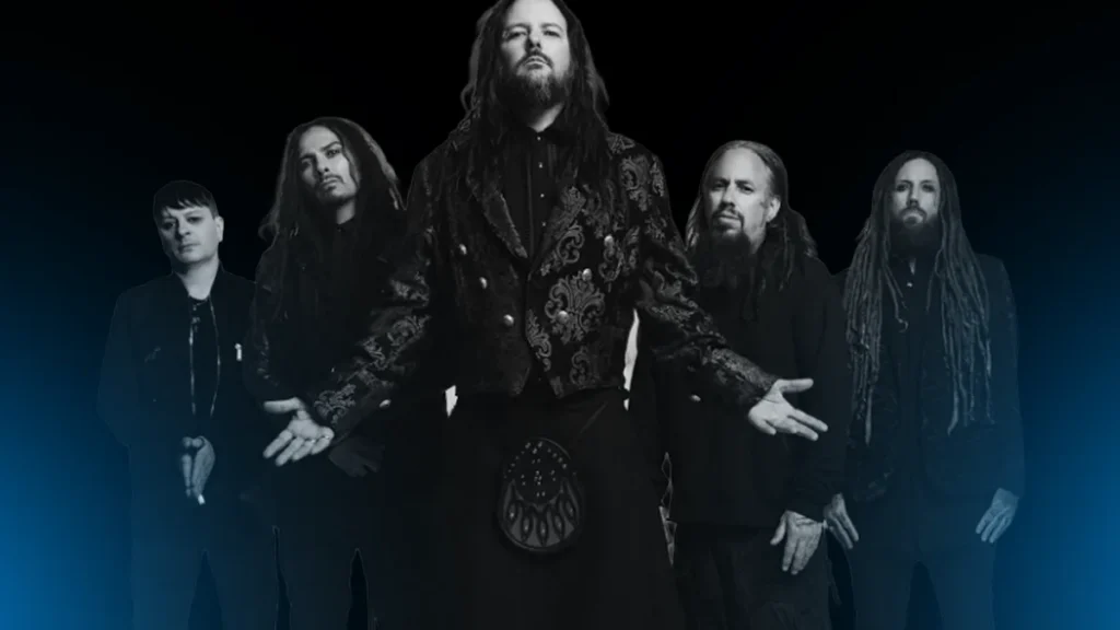 Imagem Banda Korn do artigo Korn volta ao Brasil em 2026 e é destaque no Rock Tracks da semana