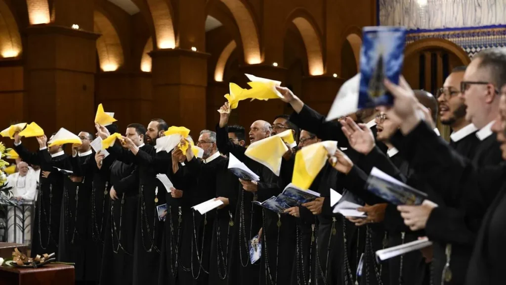 Imagem Missionarios Redentoristas no Santuario Nacional do artigo Comunicanda: Missionários da Esperança no mundo de hoje