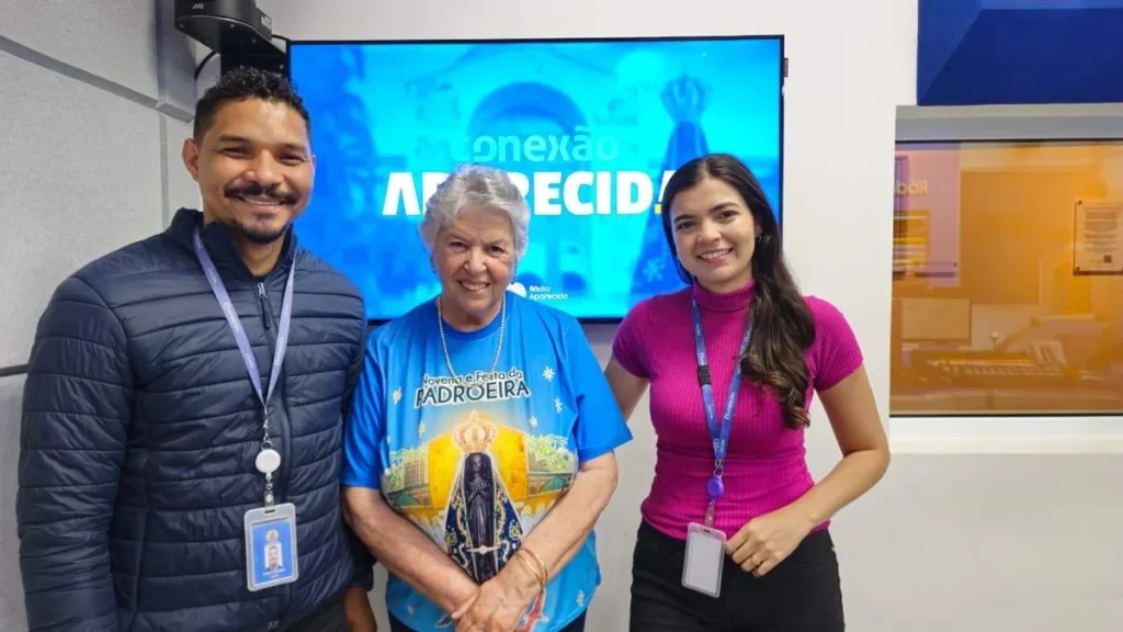 Imagem Teresa Pasin no programa Conexao Aparecida do artigo Nossa Senhora Aparecida: História de devoção que une o povo