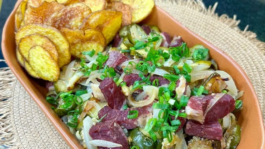 Imagem carneseca jilo batata do artigo Carne Seca com Jiló e Batata Frita - Sabor de Vida