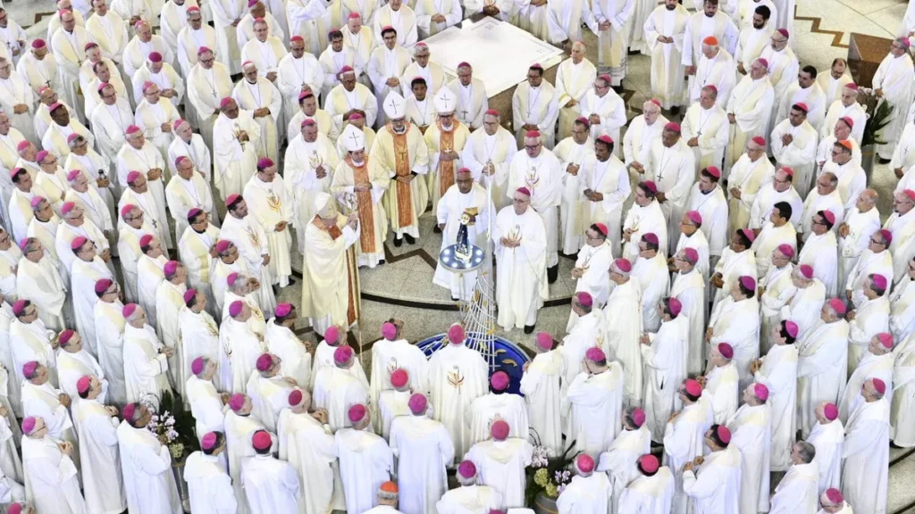 Imagem missa de encerramento ag cnbb 2024 do artigo Igreja do Brasil celebra a Mãe Aparecida