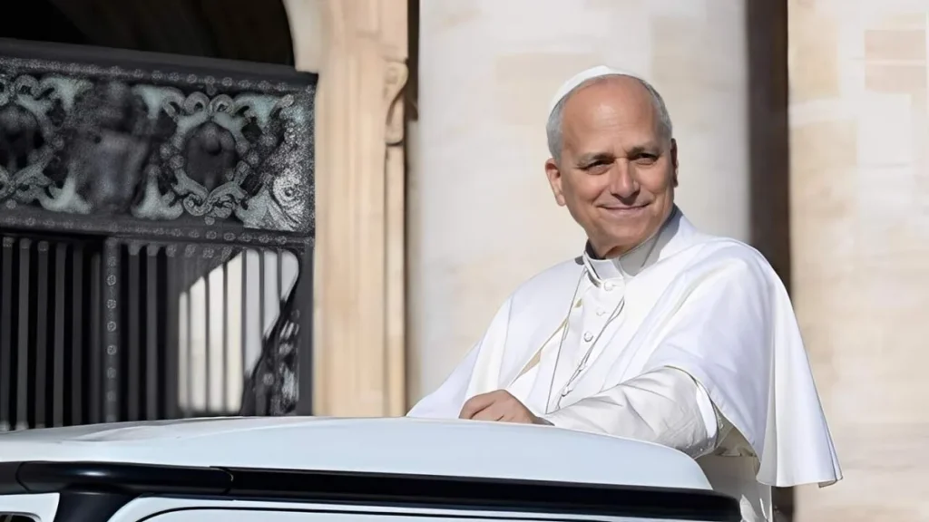 Imagem papa em passeio de papa movel antes de audiencia geral 2025 do artigo Leão XIV: "Cristo se revela nas pequenas coisas da vida"