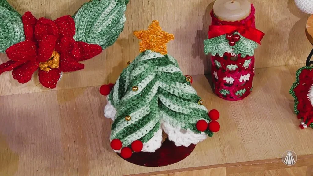 Imagem arvore de coracao de croche faca voce mesmo do artigo Árvore de Natal de Crochê - Faça Você Mesmo