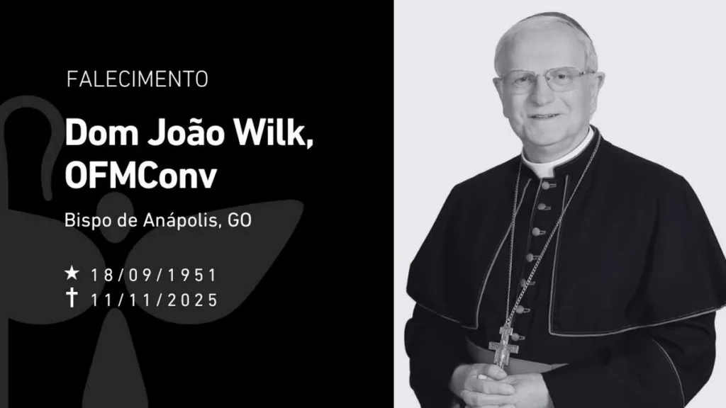 Imagem nota de falecimento Dom Joao Wilk do artigo Morre Dom João Wilk, bispo de Anápolis (GO)