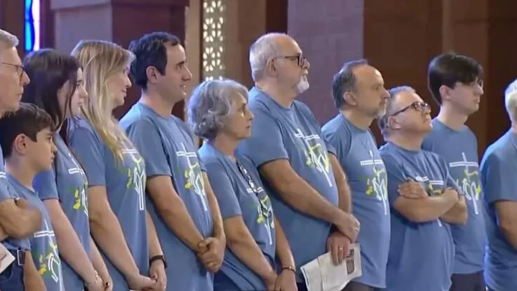 Imagem presenca dos religiosos da companhia de maria no santuario nacional em 2025 do artigo Família Marianista celebra jubileu na Casa da Mãe Aparecida