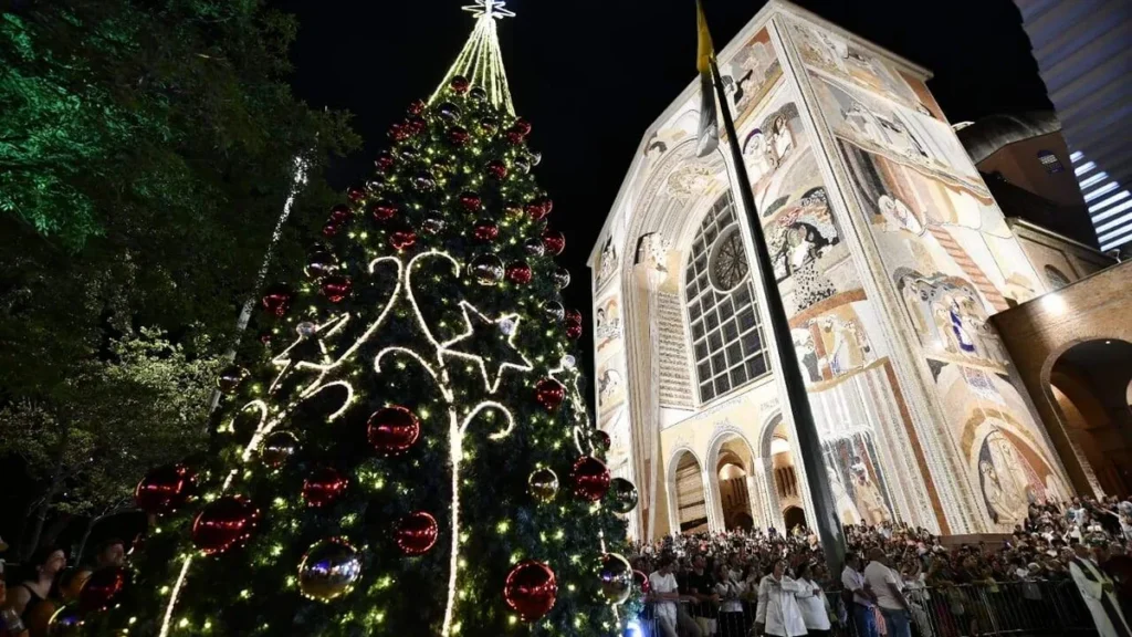 Imagem Presepio do Santuario 30 11 2024 do artigo Santuário de Aparecida inicia programação de Natal com benção do presépio