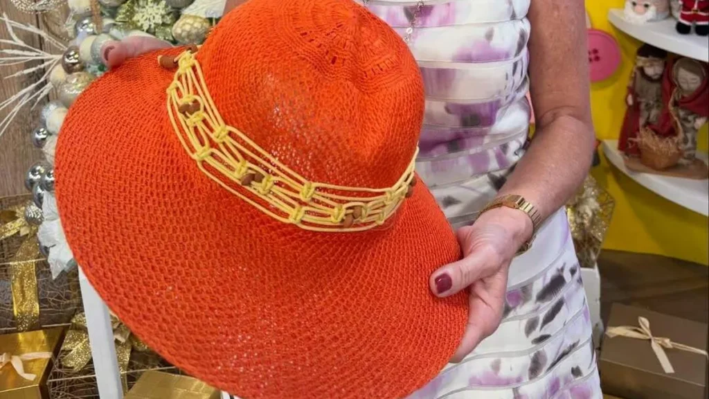 Imagem chapeu customizado macram sdv do artigo Chapéu Customizado em Macramê - Faça Você Mesmo