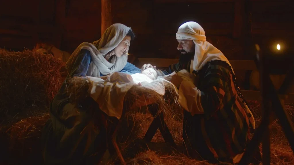 Imagem jesus maria e jose nascimento do menino jesus do artigo Com o seu nascimento, Cristo nos faz participantes da natureza divina