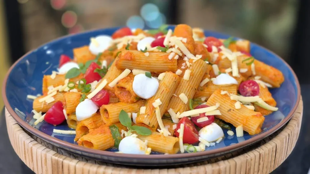 Imagem rigatoni molho cereja sdv do artigo Rigatoni com Molho de Tomate Cereja - Sabor de Vida