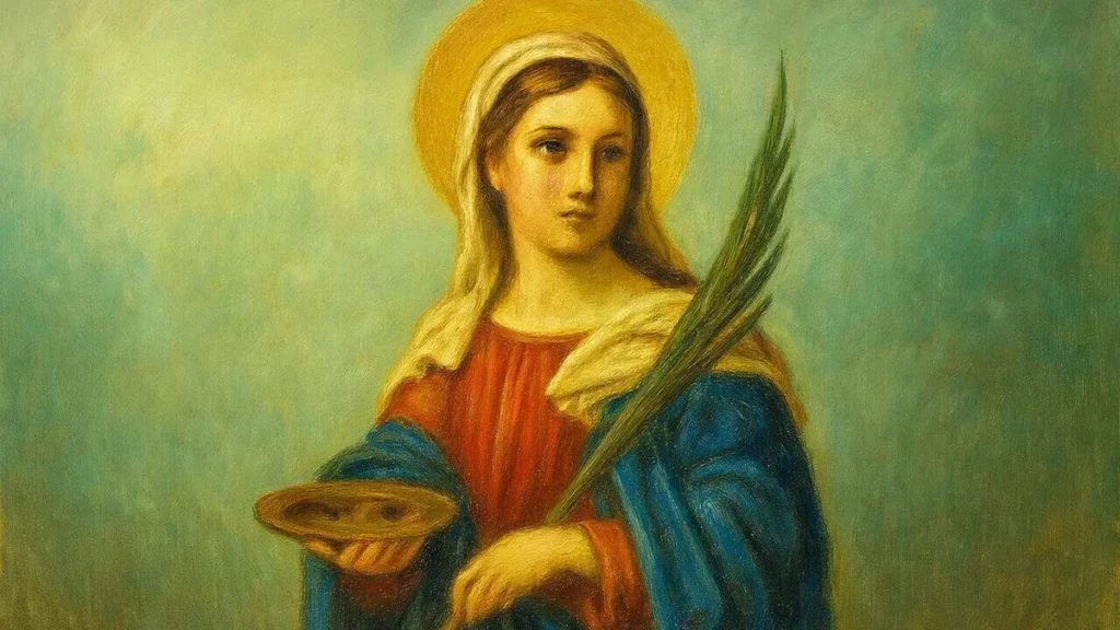 Imagem santa luzia pintura do artigo Reze a Oração a Santa Luzia para iluminar os caminhos