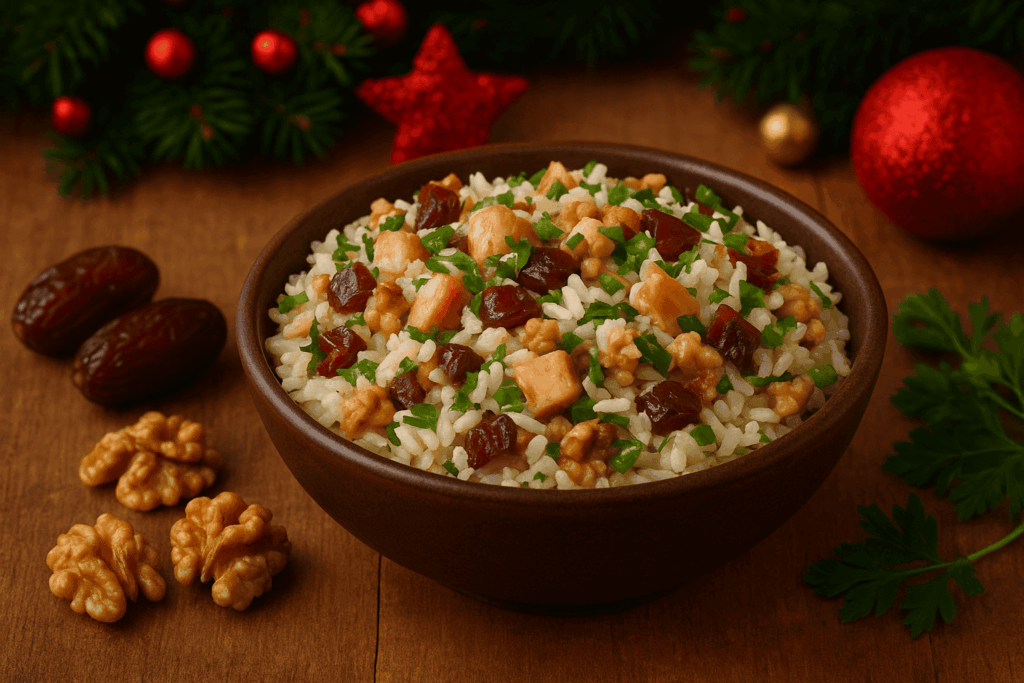 Arroz natalino (Imagem gerada por IA)