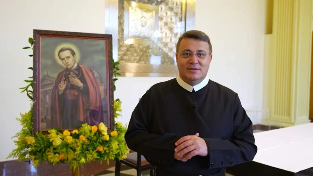 Imagem Pe. Marlos e Sao Joao Neumann do artigo Mensagem do Provincial: Memória de São João Nepomuceno Neumann