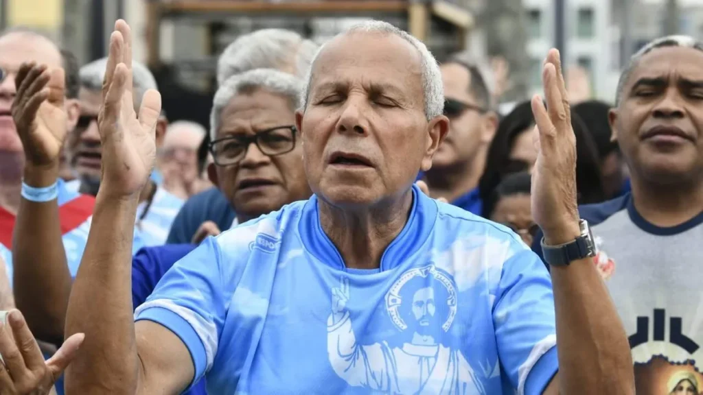 Imagem MISSA SOLENE ROMARIA DO TERCO DOS HOMENS 2026 do artigo Veja os testemunhos dos fiéis nas atividades realizadas na Romaria do Terço dos Homens, no Santuário Nacional