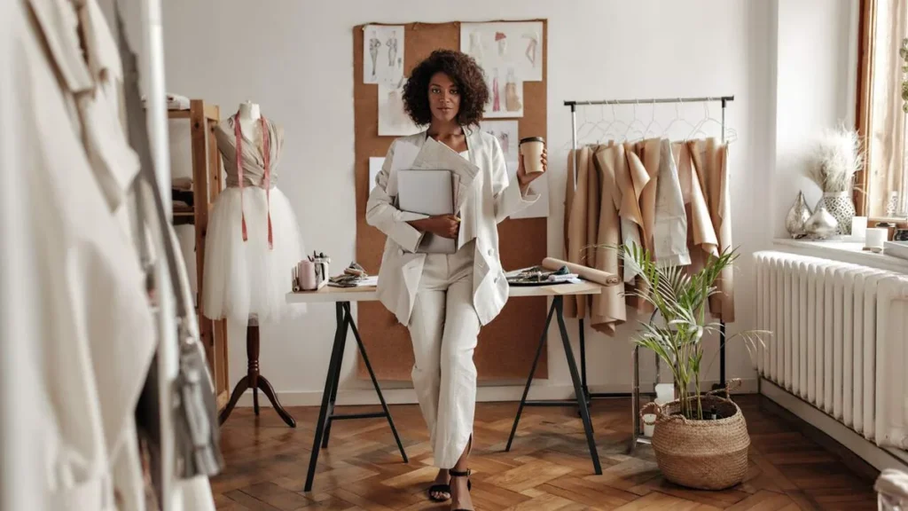 Imagem Mulher em um atelie de moda do artigo Moda na maturidade: o olhar para 50+