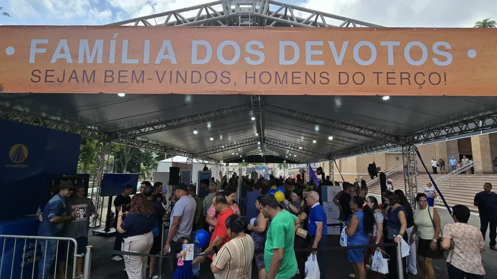 Imagem FD Tenda Romaria TH 26 03 do artigo Tenda da Família dos Devotos acolhe os Homens do Terço na maior romaria da Casa da Mãe Aparecida