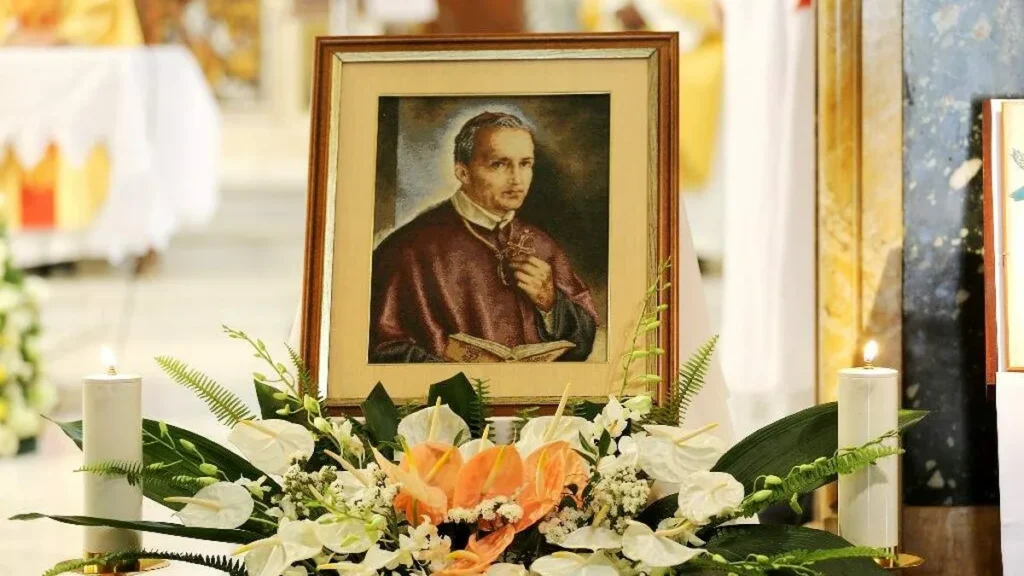 Imagem Quadro de Santo Afonso em missa em Roma na Casa Geral do artigo O que a vida de Santo Afonso comunica hoje sobre a Vida Comunitária?