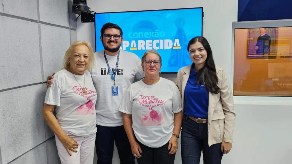 Imagem Margarida Margot Diniz e Conceicao Pintan no Conexao Aparecida do artigo O papel da mulher na vida da comunidade cristã