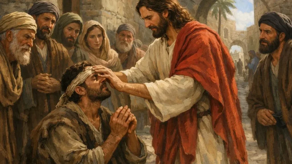 Imagem Jesus cura cego do artigo Reflexão para o quarto domingo da Quaresma