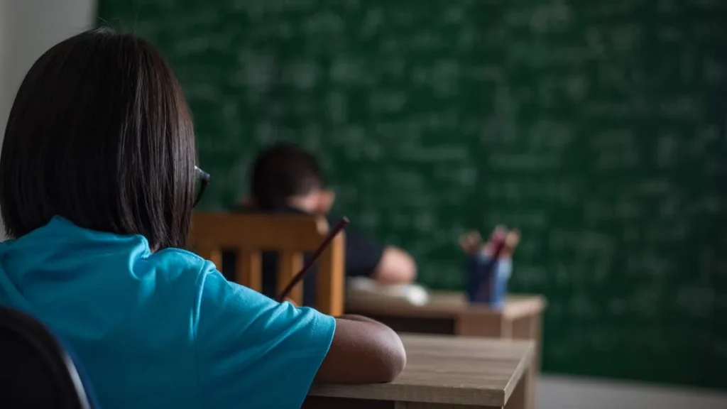 Imagem Crianca em sala de aula do artigo Justiça determina suspensão de Seletivo da Educação em Aparecida