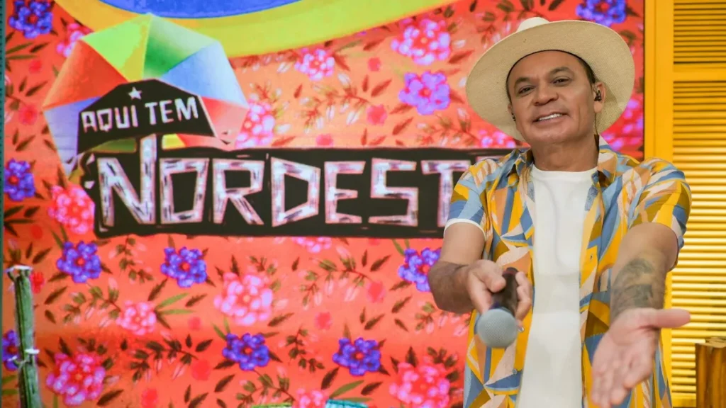 Imagem Frank Aguiar Davi Barbosa TV Aparecida do artigo Frank Aguiar recebe dois talentos sergipanos no "Aqui Tem Nordeste"