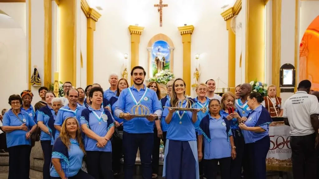 Imagem 3 dia da Novena e Festa em Honra a Sao Benedito 2026A missa foi celebrada pelo Padre Paulo Robe do artigo Irmandade de São Benedito mantém viva tradição em Aparecida