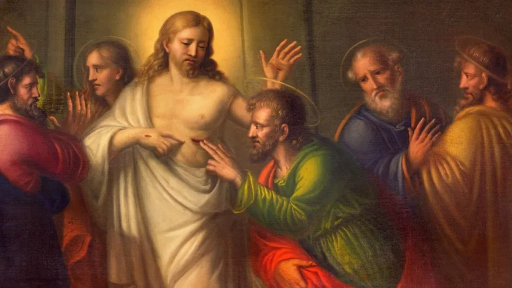Imagem sao tome poe o dedo nas chagas de jesus do artigo Qual a relação da incredulidade de São Tomé e a nossa fé?