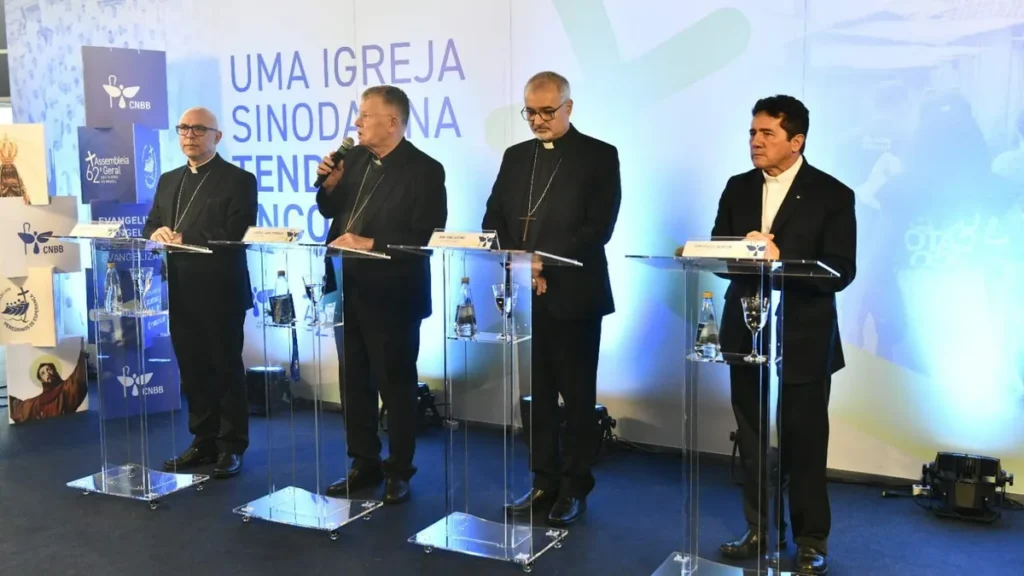 Imagem Coletiva de imprensa da CNBB do artigo Veja os destaques do último dia da 62ª Assembleia Geral da CNBB