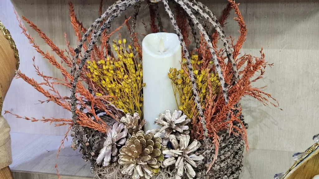 Imagem luminaria com flores secas do artigo Luminária com Flores Desidratadas - Faça Você Mesmo