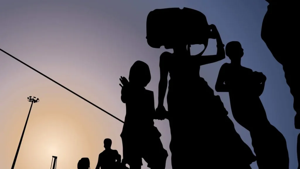 Imagem familia migrando do artigo Tema do 112º Dia Mundial do Migrante destaca crianças