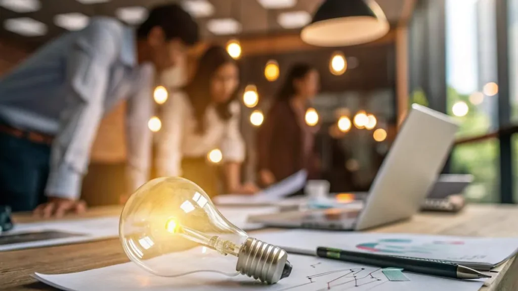 Imagem Pessoas reunidas em uma sala pensando em um novo negocio do artigo Do sonho ao negócio: como começar com baixo investimento
