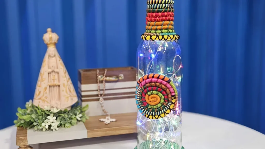Imagem luminaria faca voce mesmo do artigo Luminária com Arte em Espiral - Faça Você Mesmo