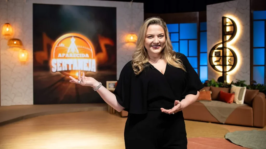 Imagem Mariangela Zan Davi Barbosa TV Aparecida do artigo Luciano Bruno e Tony Angeli embalam noite italiana no Aparecida Sertaneja
