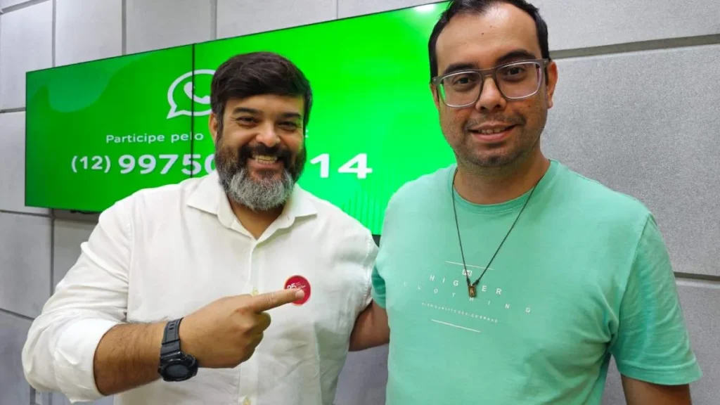 Imagem Prefeito do Potim Emerson Tanak no JR do artigo Cidade de Potim completa 35 anos de emancipação