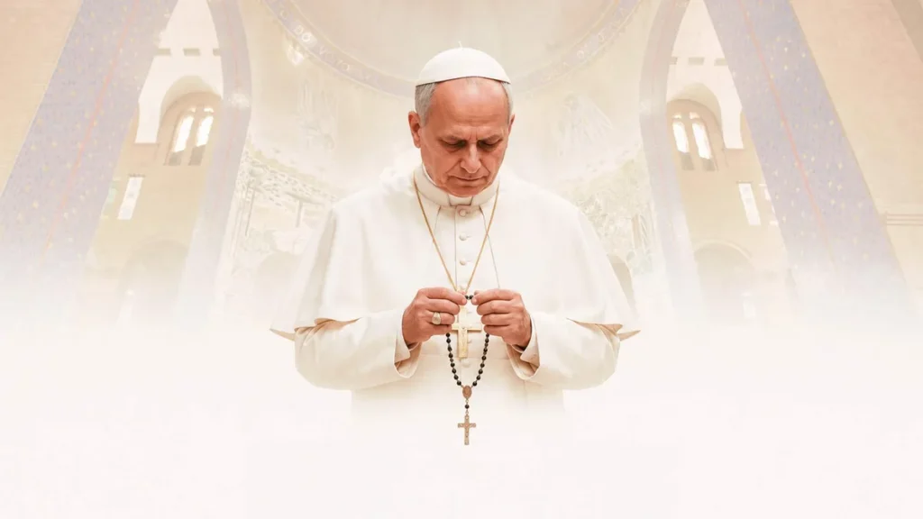 Imagem Terco pela paz do artigo TV Aparecida transmite o Terço pela Paz com o Papa Leão XIV, direto do Vaticano
