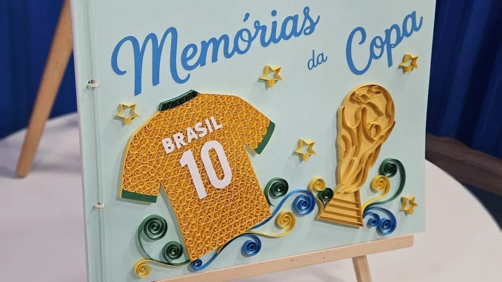 Imagem album da copa em quilling fvm do artigo Álbum "Memórias da Copa" em Quilling - Faça Você Mesmo