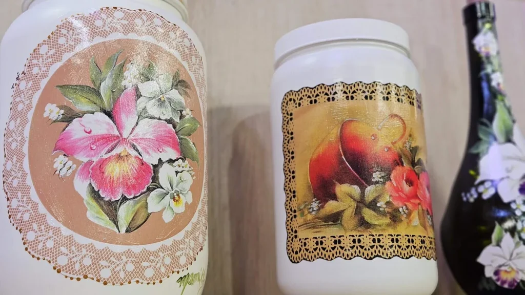 Imagem pote em decoupage faca voce mesmo do artigo Pote em Decoupage - Faça Você Mesmo